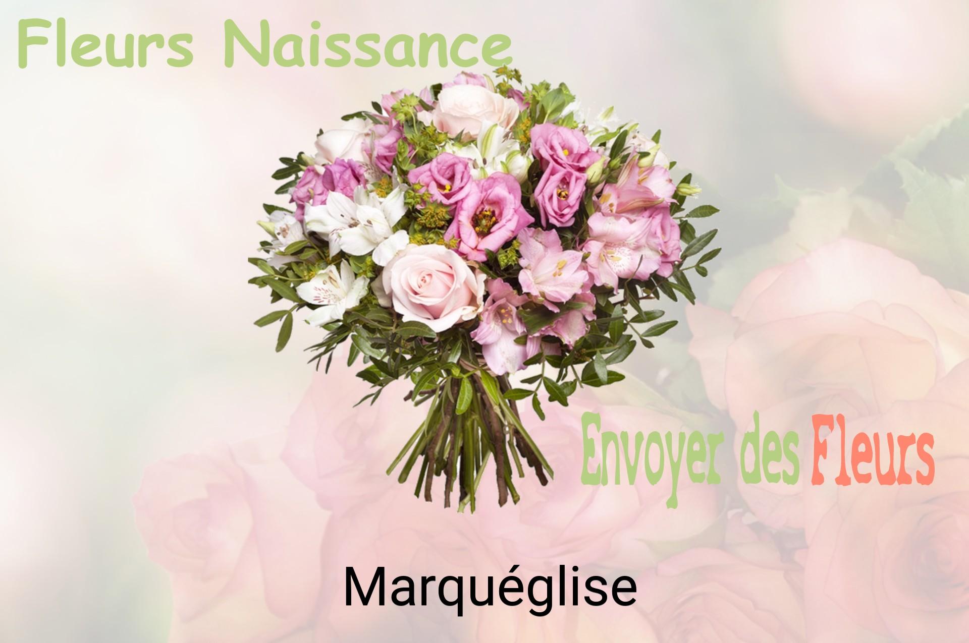 Bouquet de fleurs de naissance livré à Marquéglise